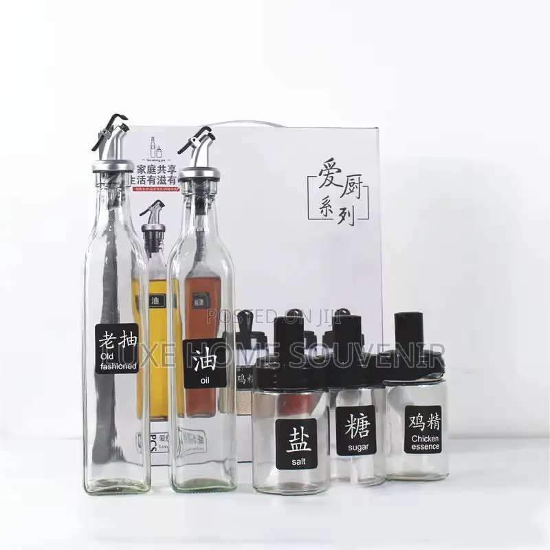 5pcs Oil Vinegar and Spice Bottle