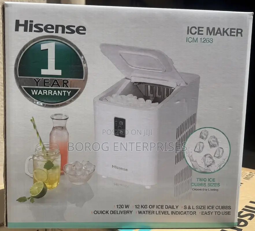 Hisense Ice Maker 12kg/24h 1000ml Water Tank (Icm1263)
