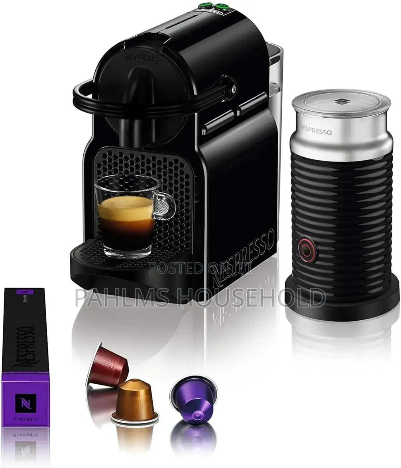 Nespresso Inissia Capsule Coffee Machine With Milk Frother