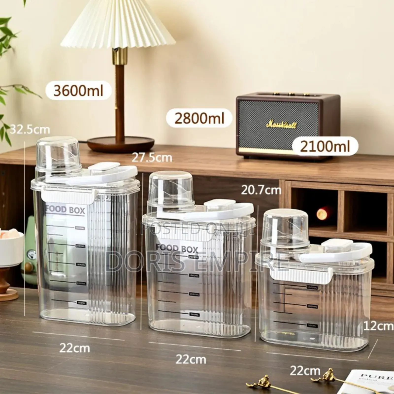 Transparent Airtight Food Grains Storage Sealed Container With Lid