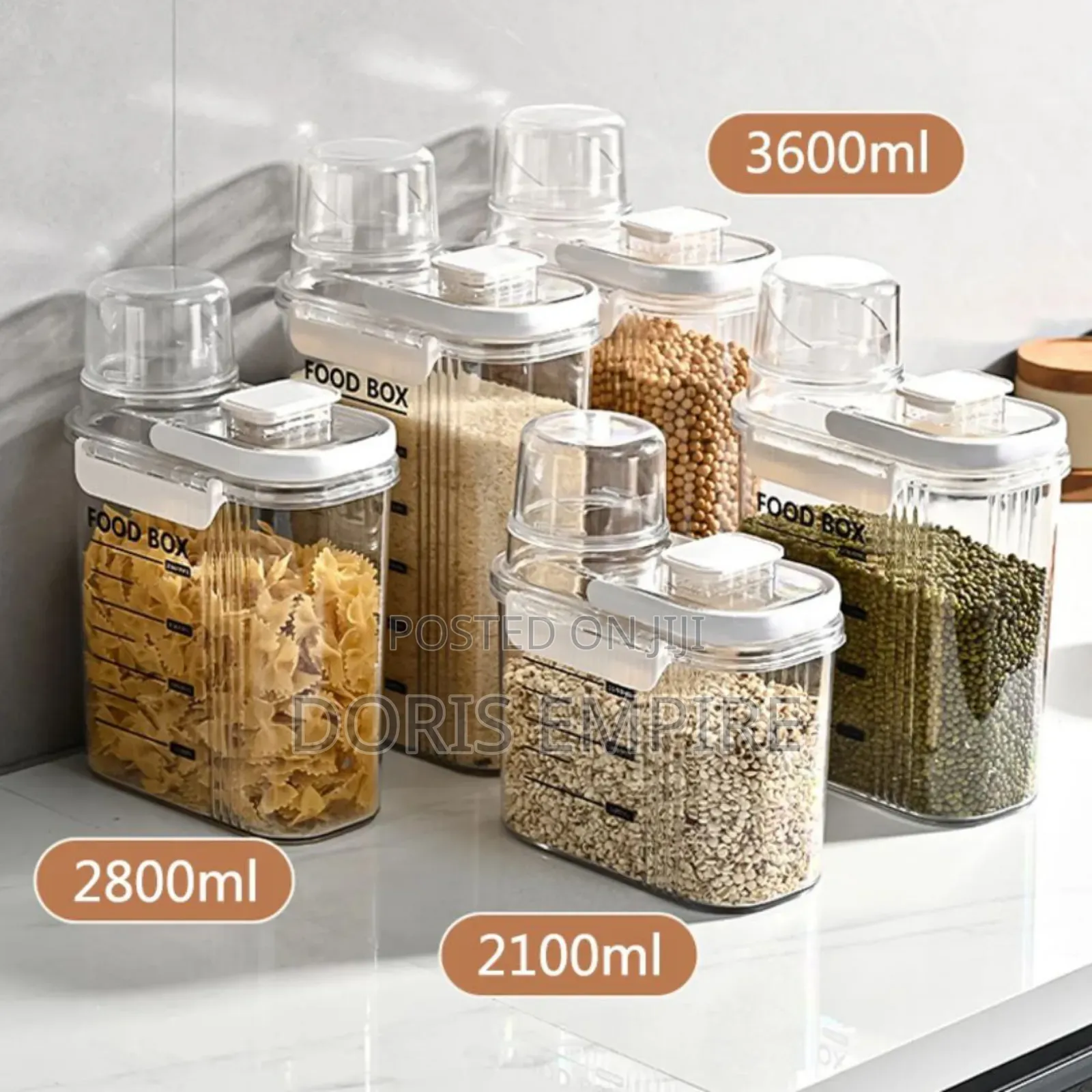 Transparent Airtight Food Grains Storage Sealed Container With Lid