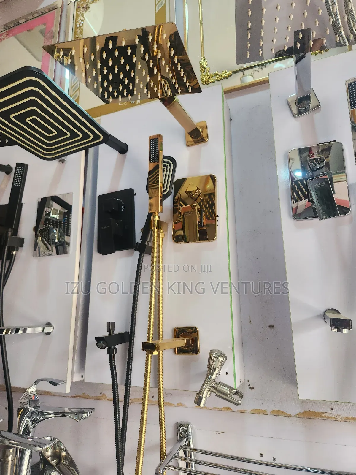 Gold 5ways Conduit Shower
