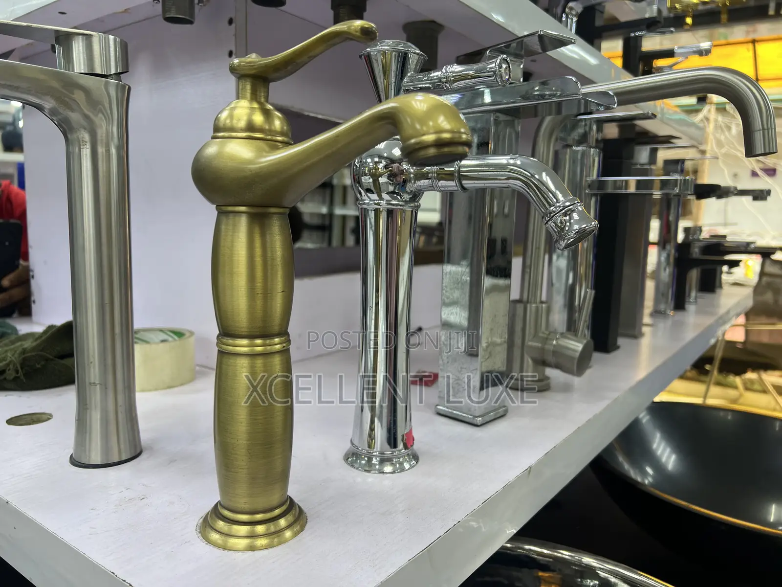 Vintage Basin Mixer Faucet Tap On Matt Gold