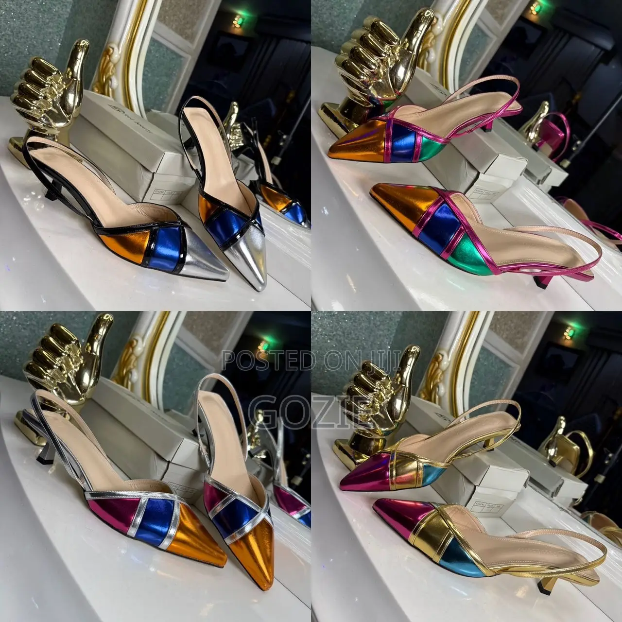 Gorgeous Multicolored Slingback Sandals