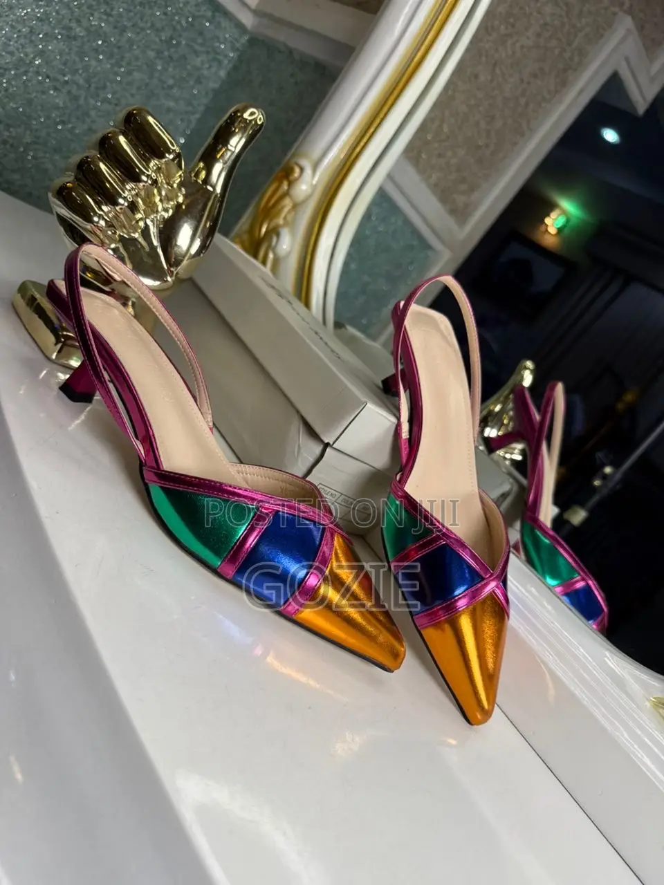 Gorgeous Multicolored Slingback Sandals