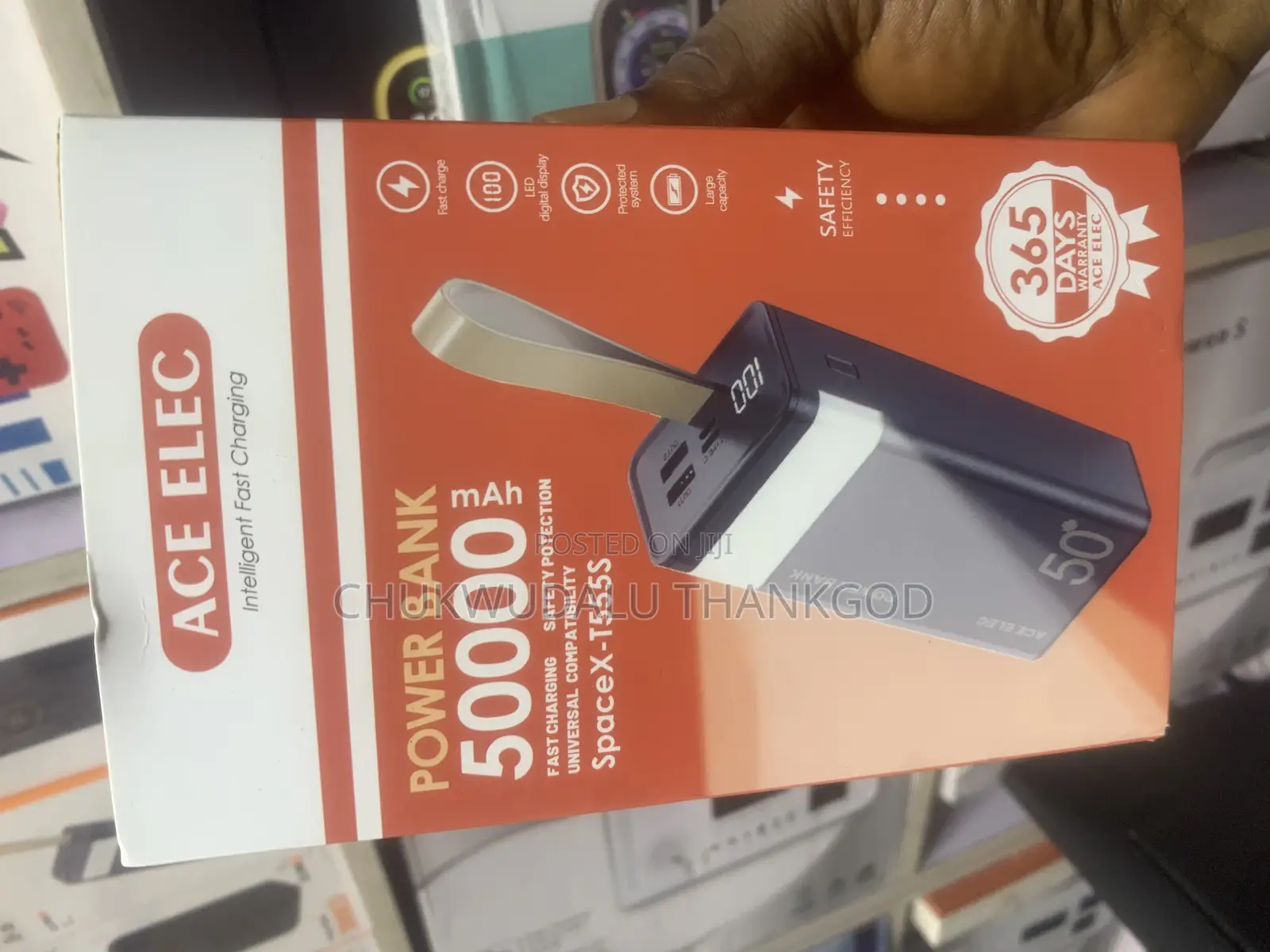 Ace Elec 50000 Mah Powerbankwith Led Light Portable Super Fast Charge
