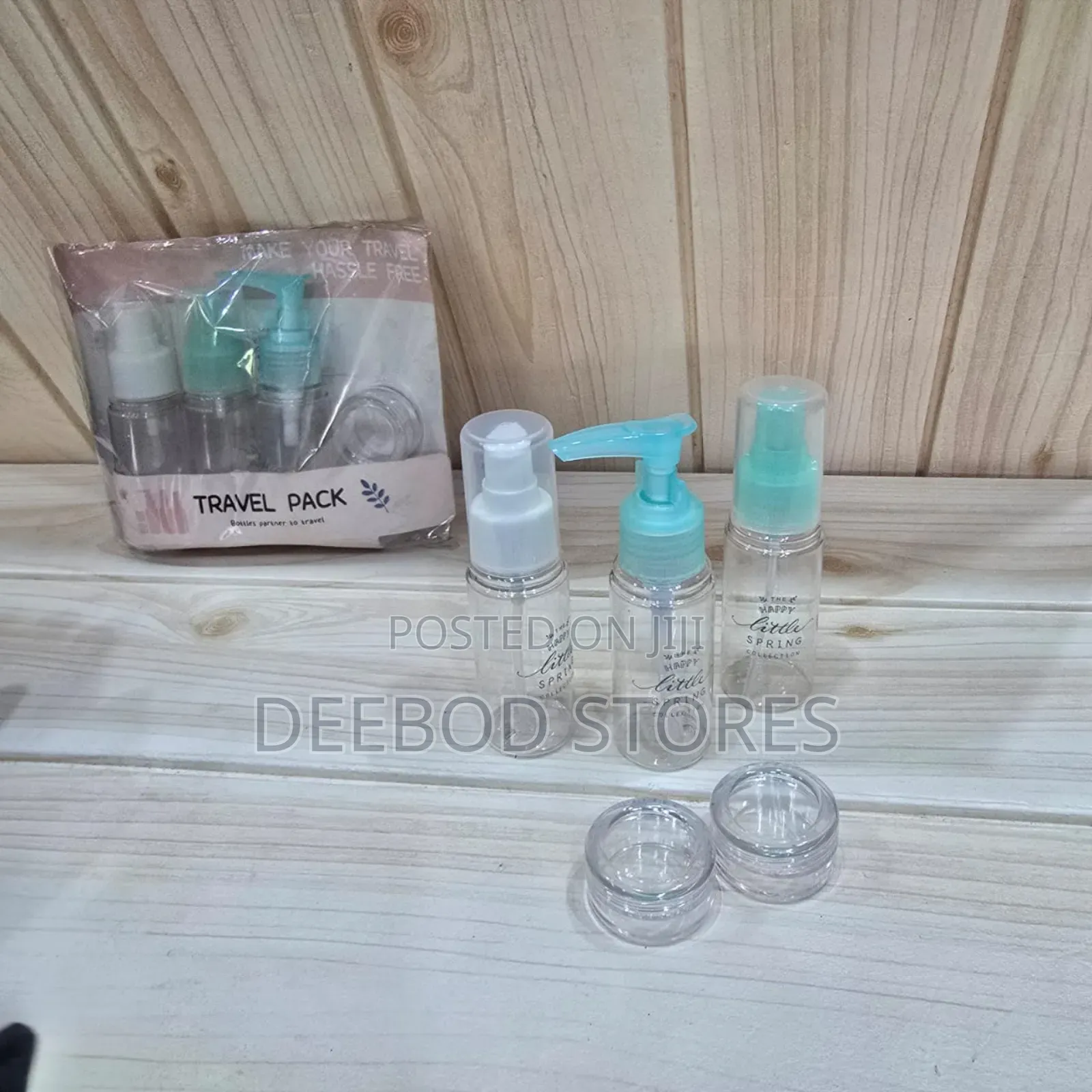 Travel Bottles Set With Toiletry Bag – 3 Bottles 2 Containers