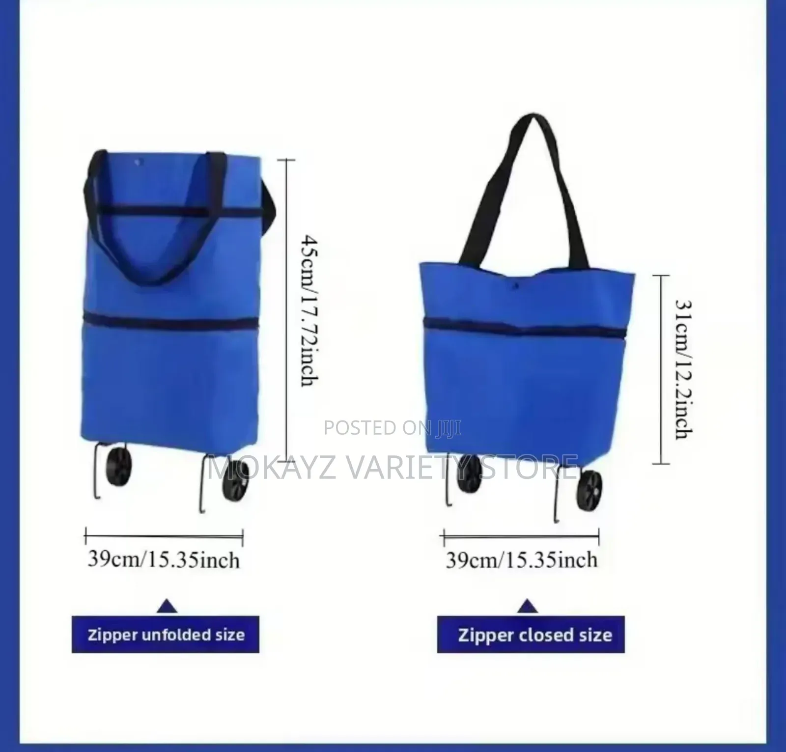 2-Way Collapsible Trolley Carrier Shopping Bag