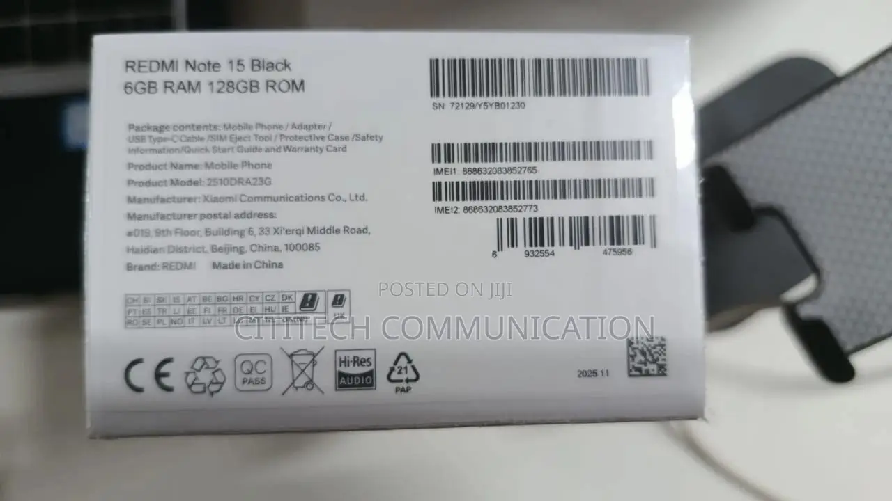 New Xiaomi Redmi Note 15 128 GB