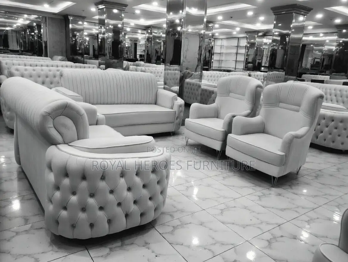 Luxury Cream Velvet Sofa Set – Elegant Living Room Furniture