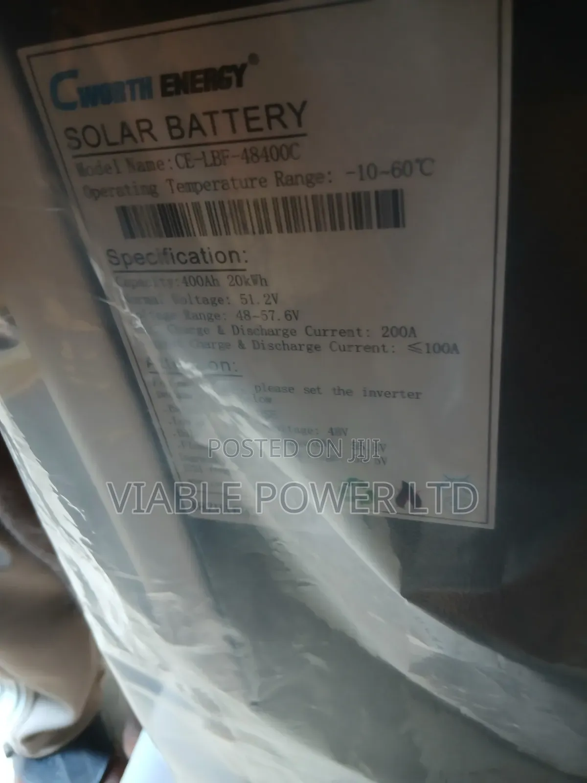 This Is Our 20kwh C Worth Lithium Battery Very Effective And Strong
