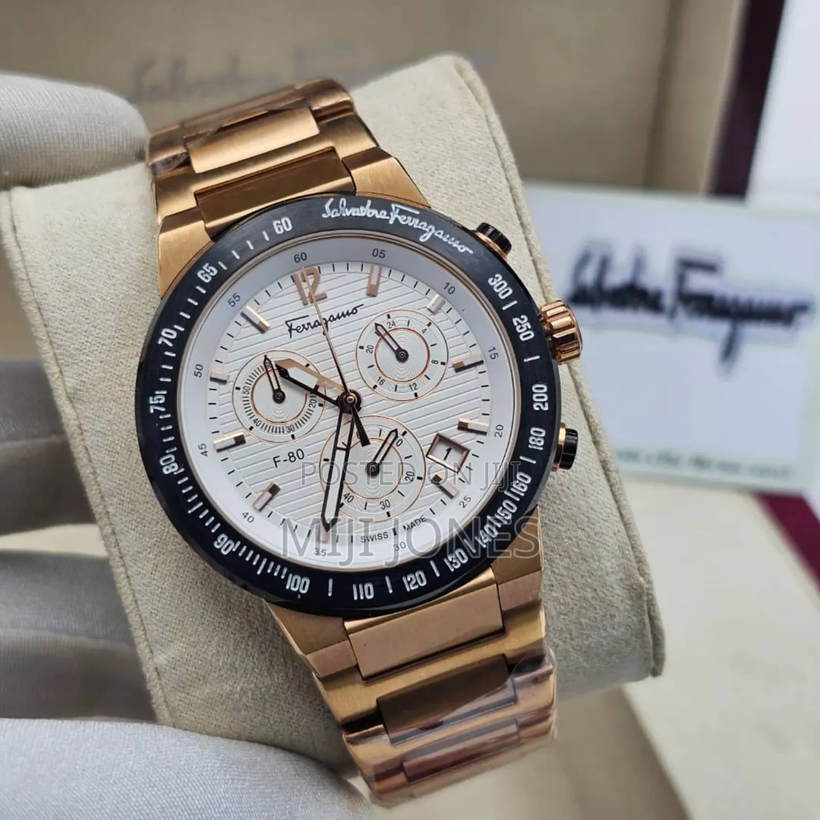 Salvatore Ferragamo Inspired Chronograph Watch