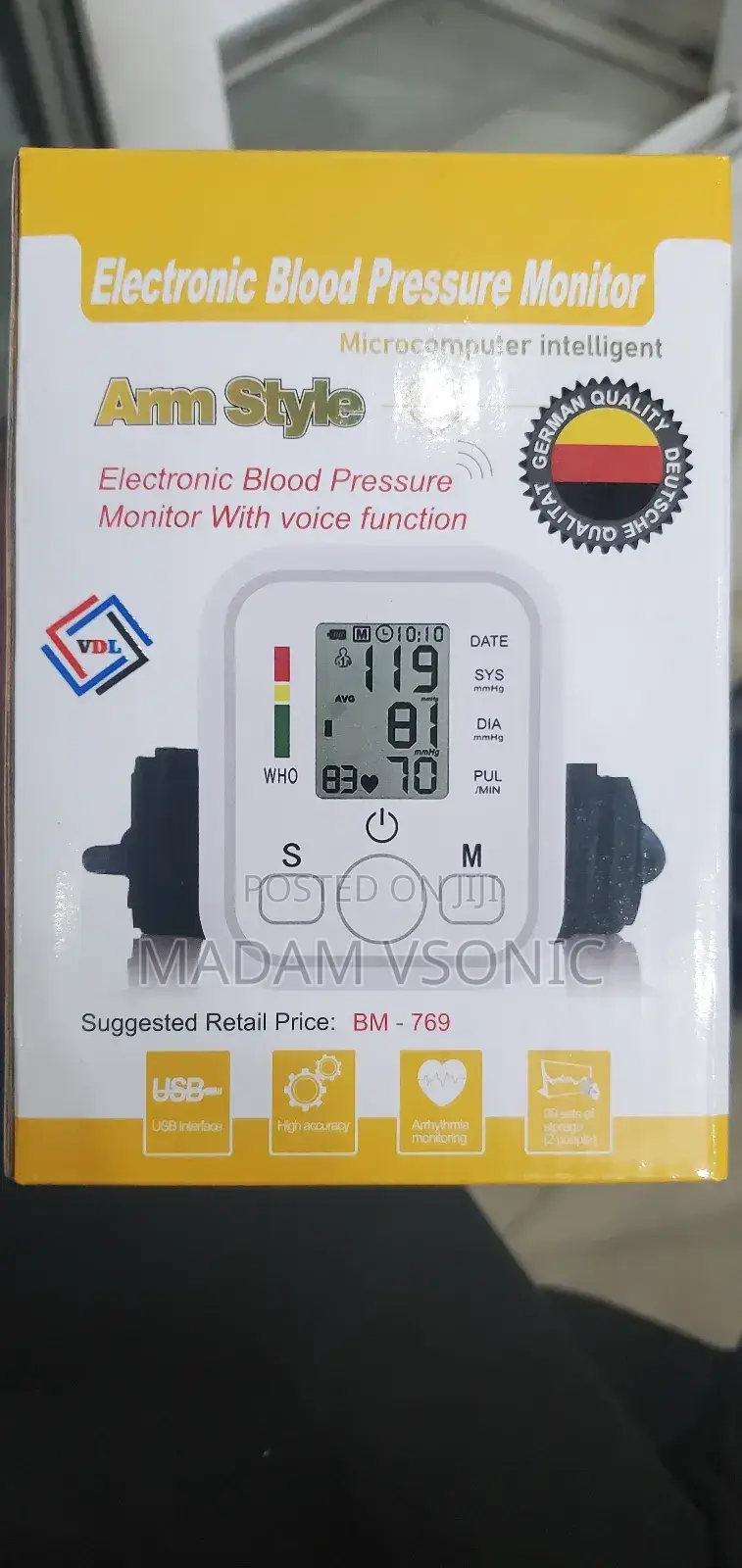 Electronic Blood Pressure Monitor (Arm Style)