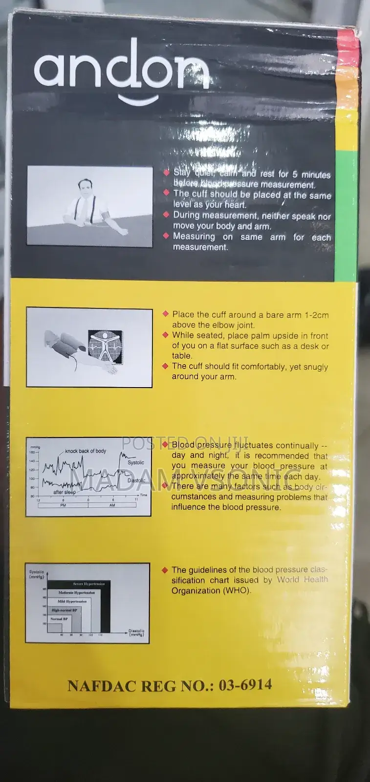 Andon Automatic Blood Pressure Monitor With Memory (Kd-595)