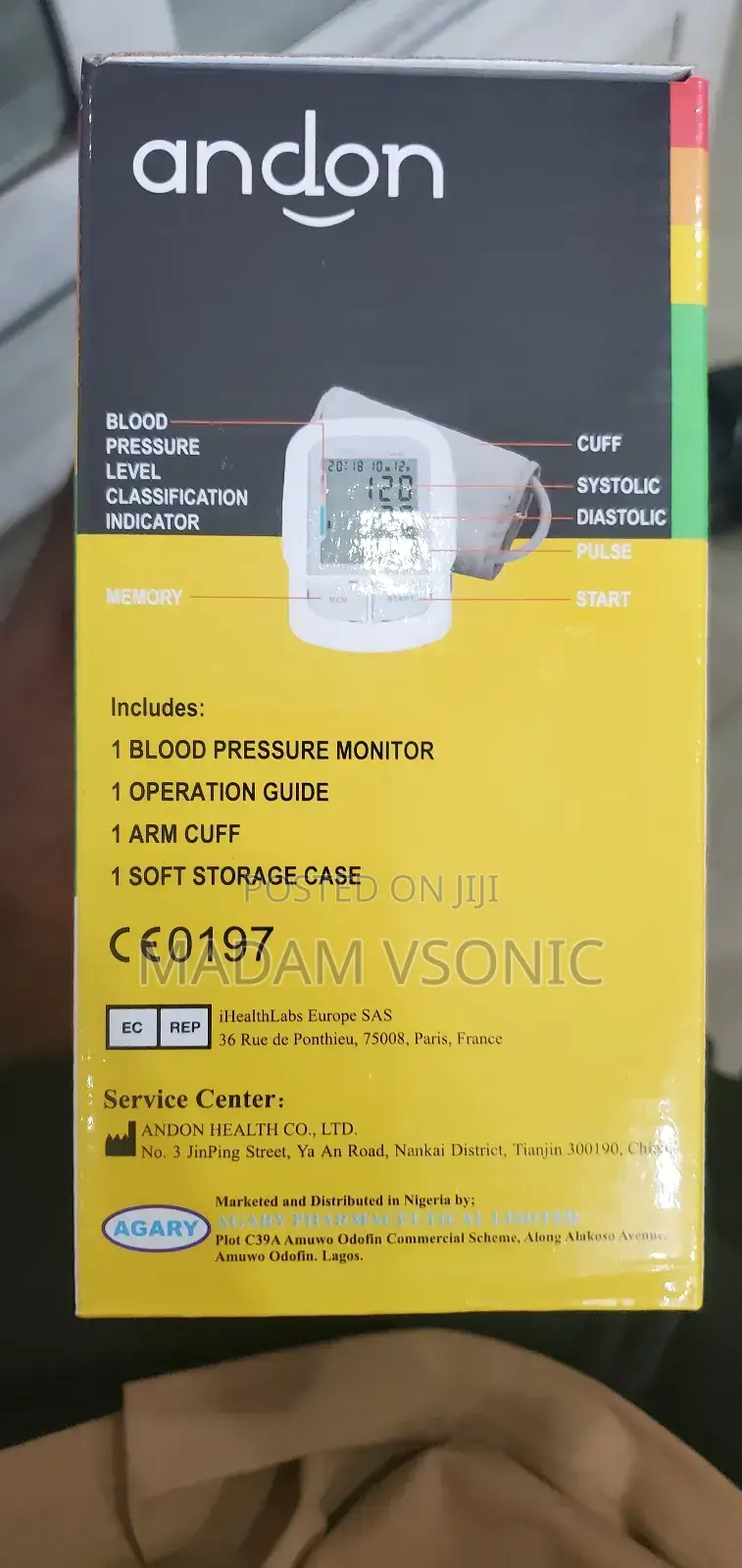 Andon Automatic Blood Pressure Monitor With Memory (Kd-595)