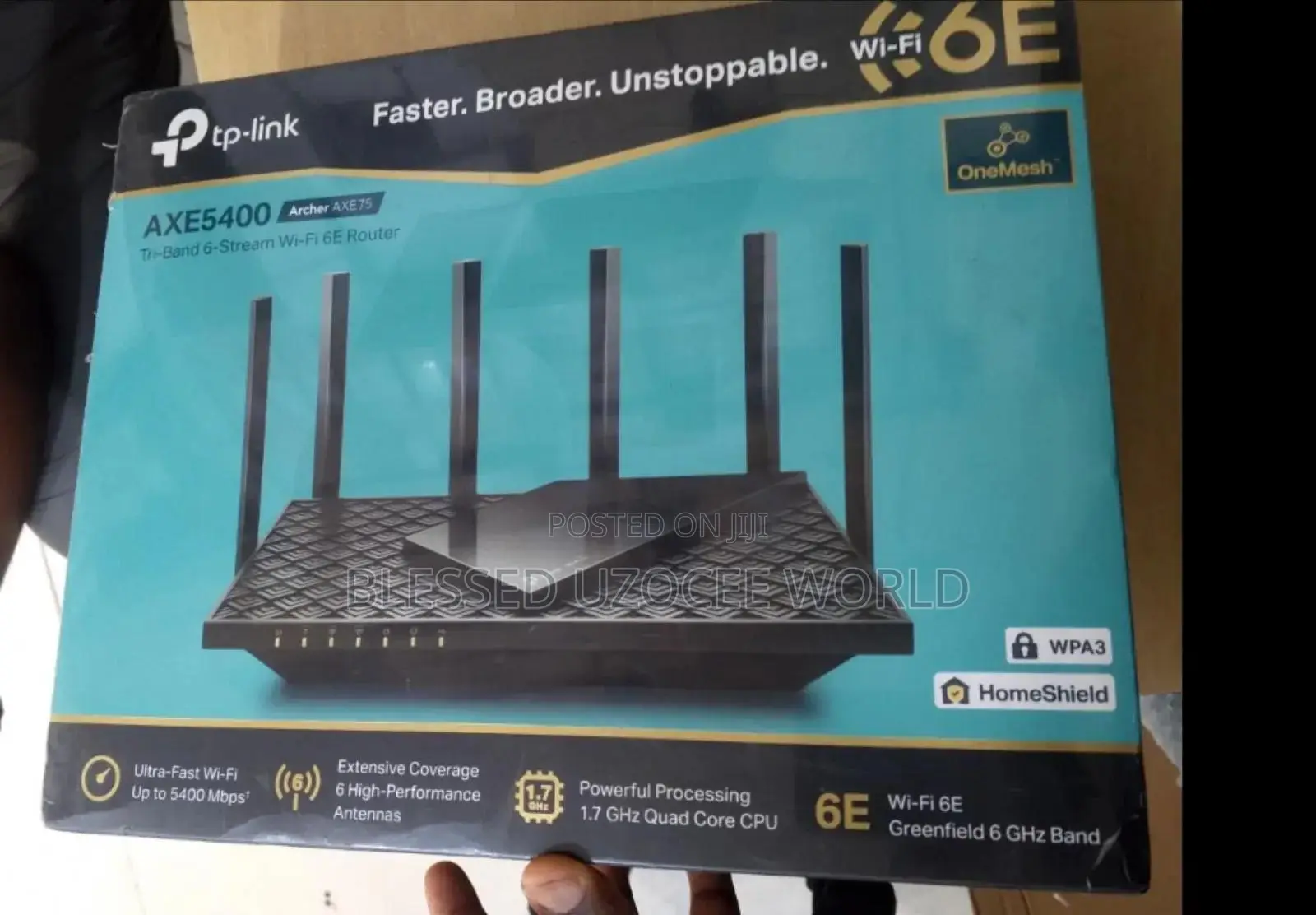 Tplink Archer Axe75 Onemesh Axe5400 Tri-Band 6-Stream Wifi 6e Router