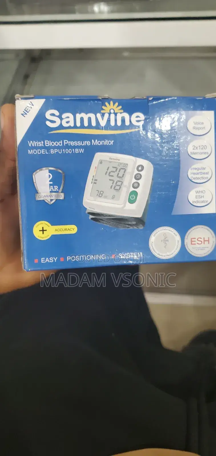 Samvine Wrist Blood Pressure Monitor (Bpu1001bw)