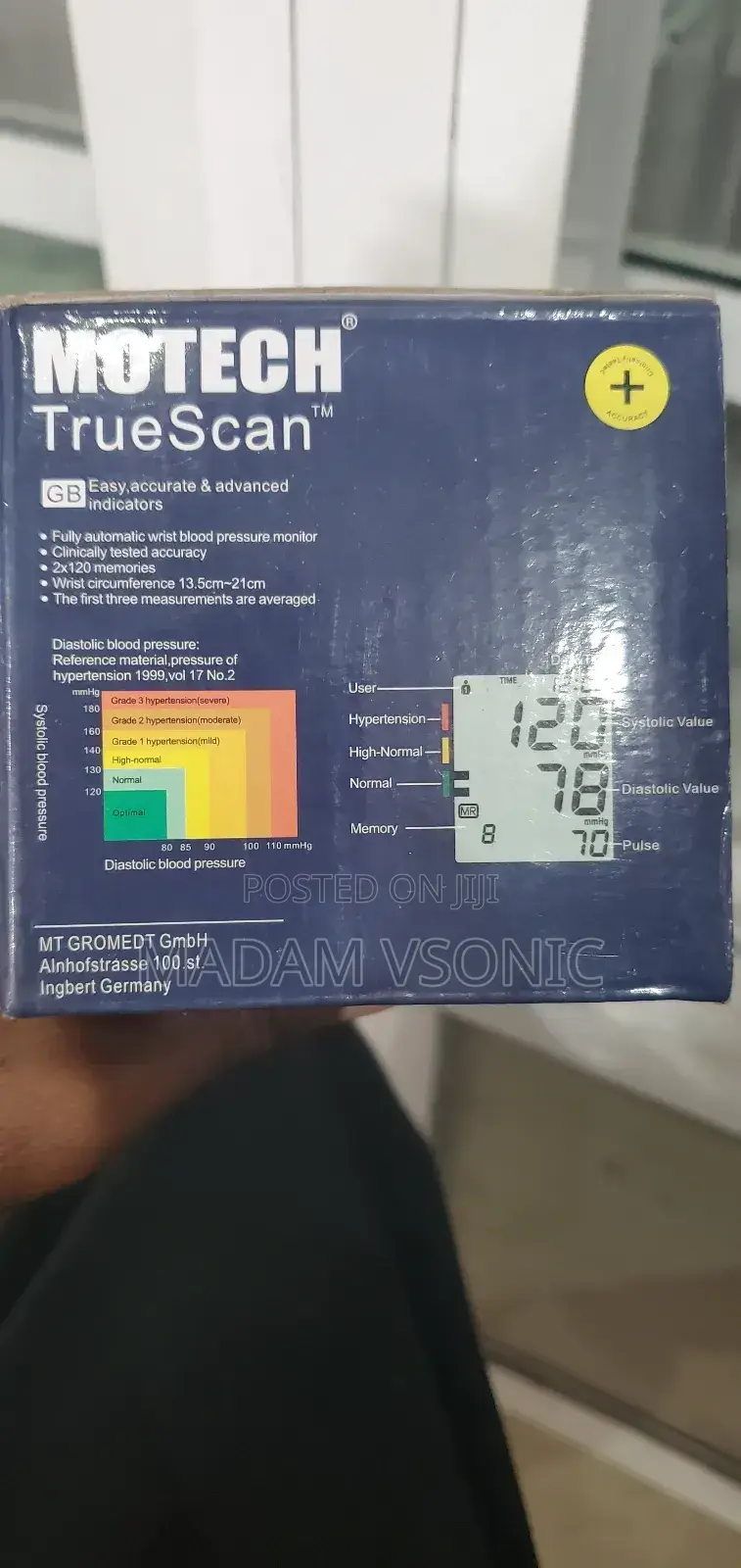 Motech Wrist Blood Pressure Monitor (Bpu700)