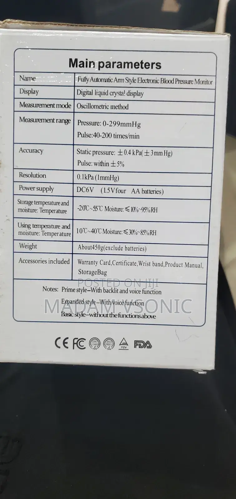 (Microcomputer) Automatic Electronic Blood Pressure Monitor