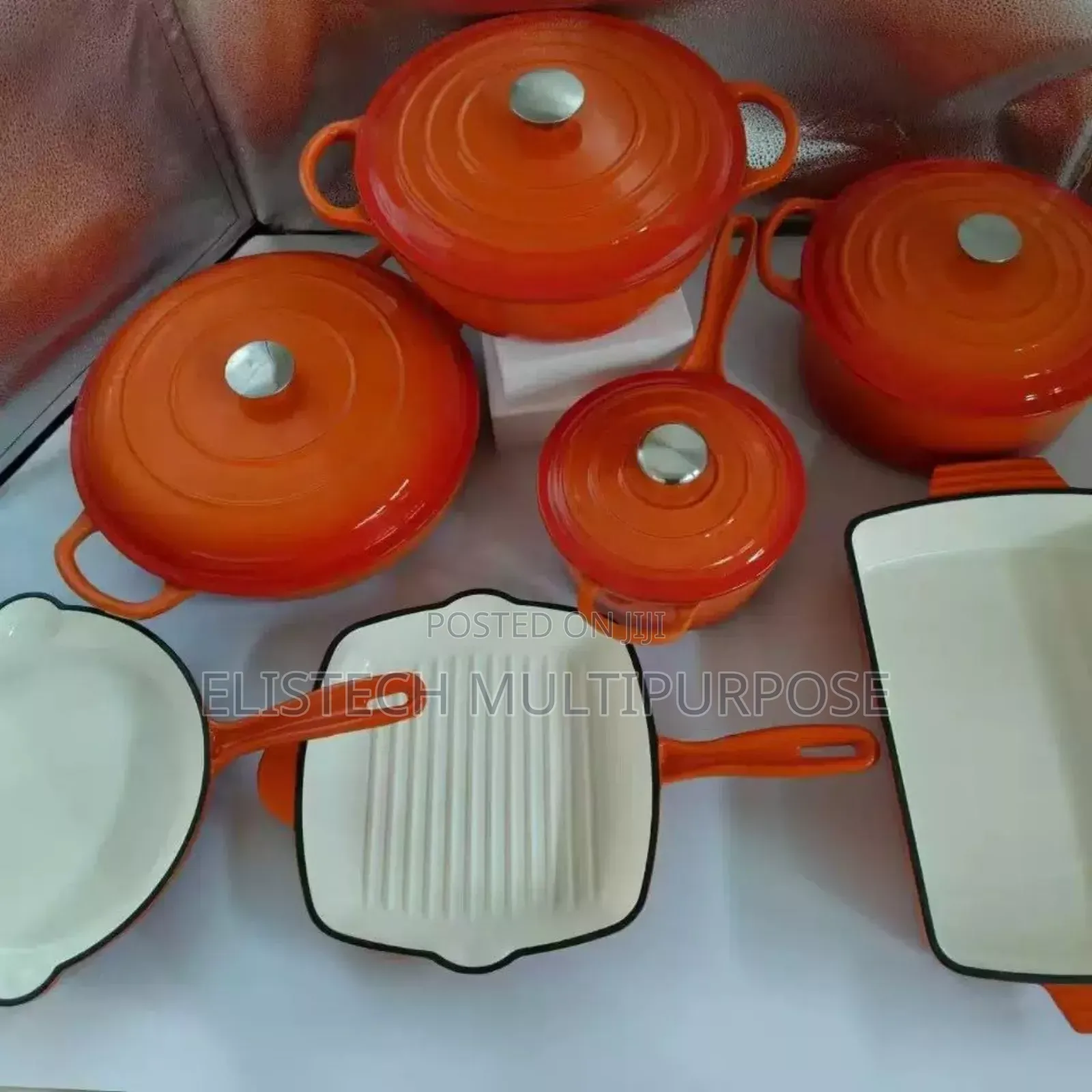 7 Piece Premium Cast Iron Cookware Set