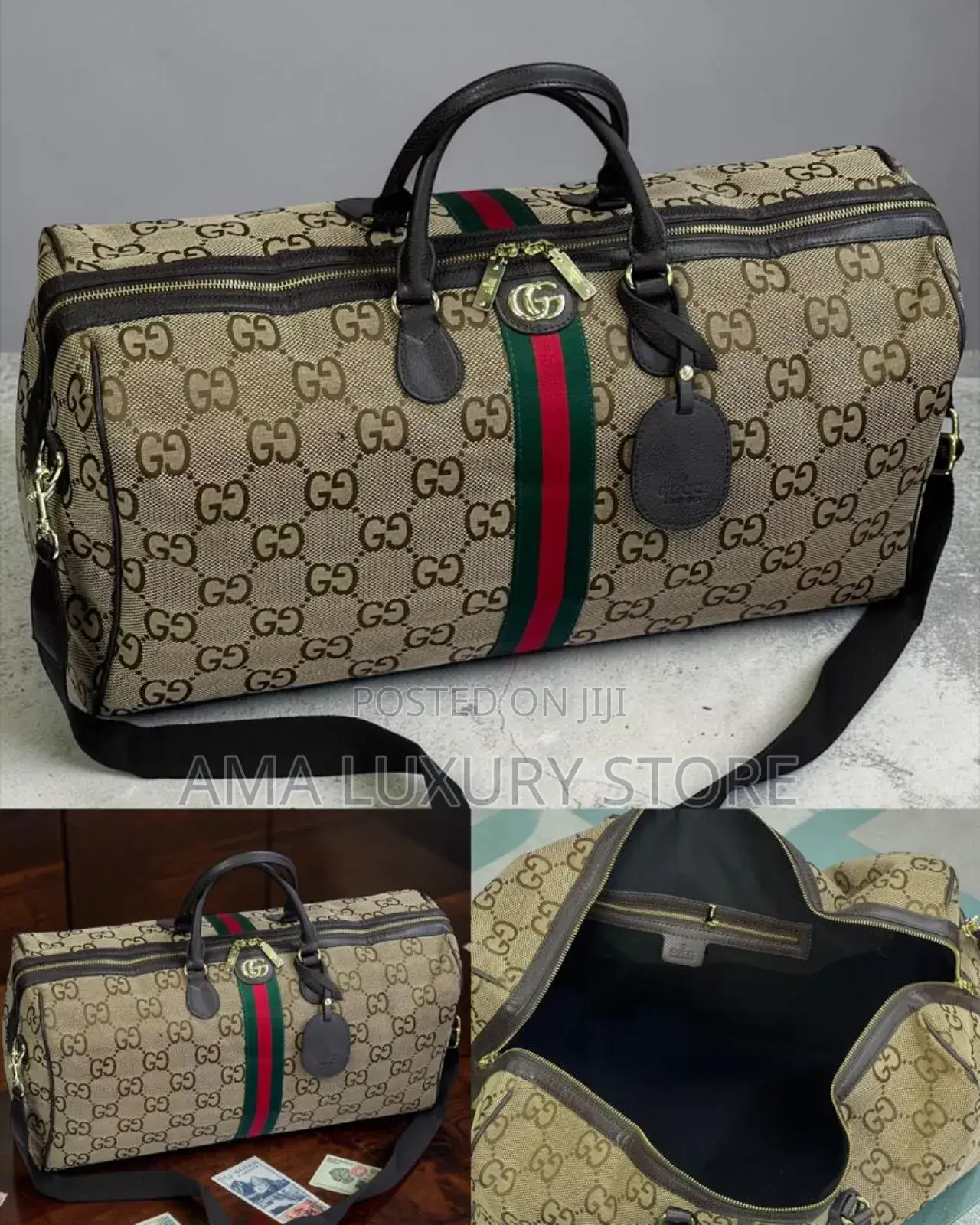 Gucci Gg Supreme Luxury Unisex Duffle/Travel Bags