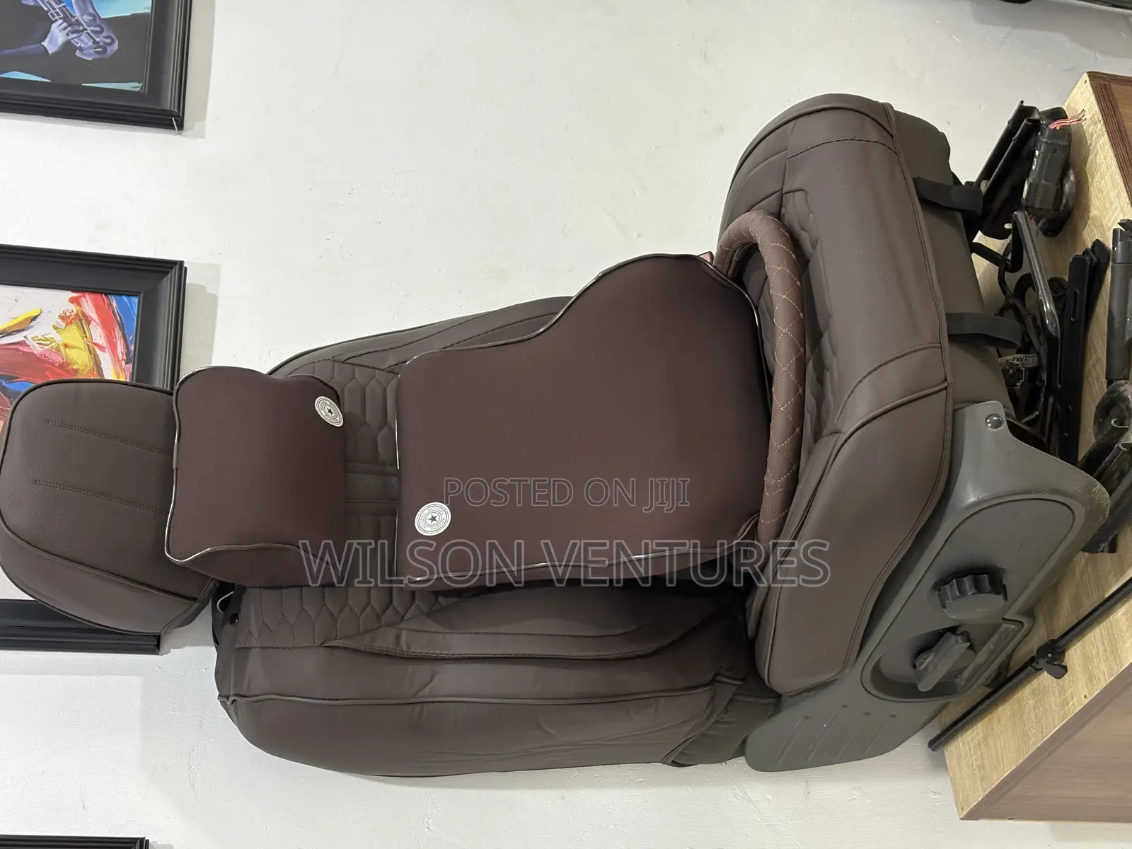 Brown Color High Quality Car Seat Cover With Pillow