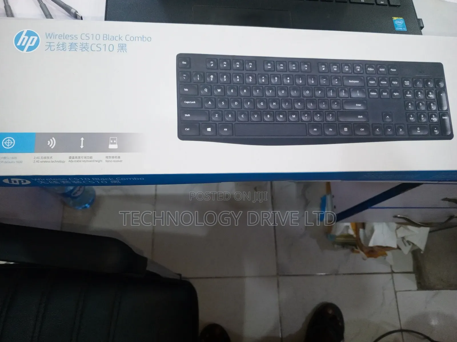 Hp Cs10 Black Wireless Keyboard and Mouse
