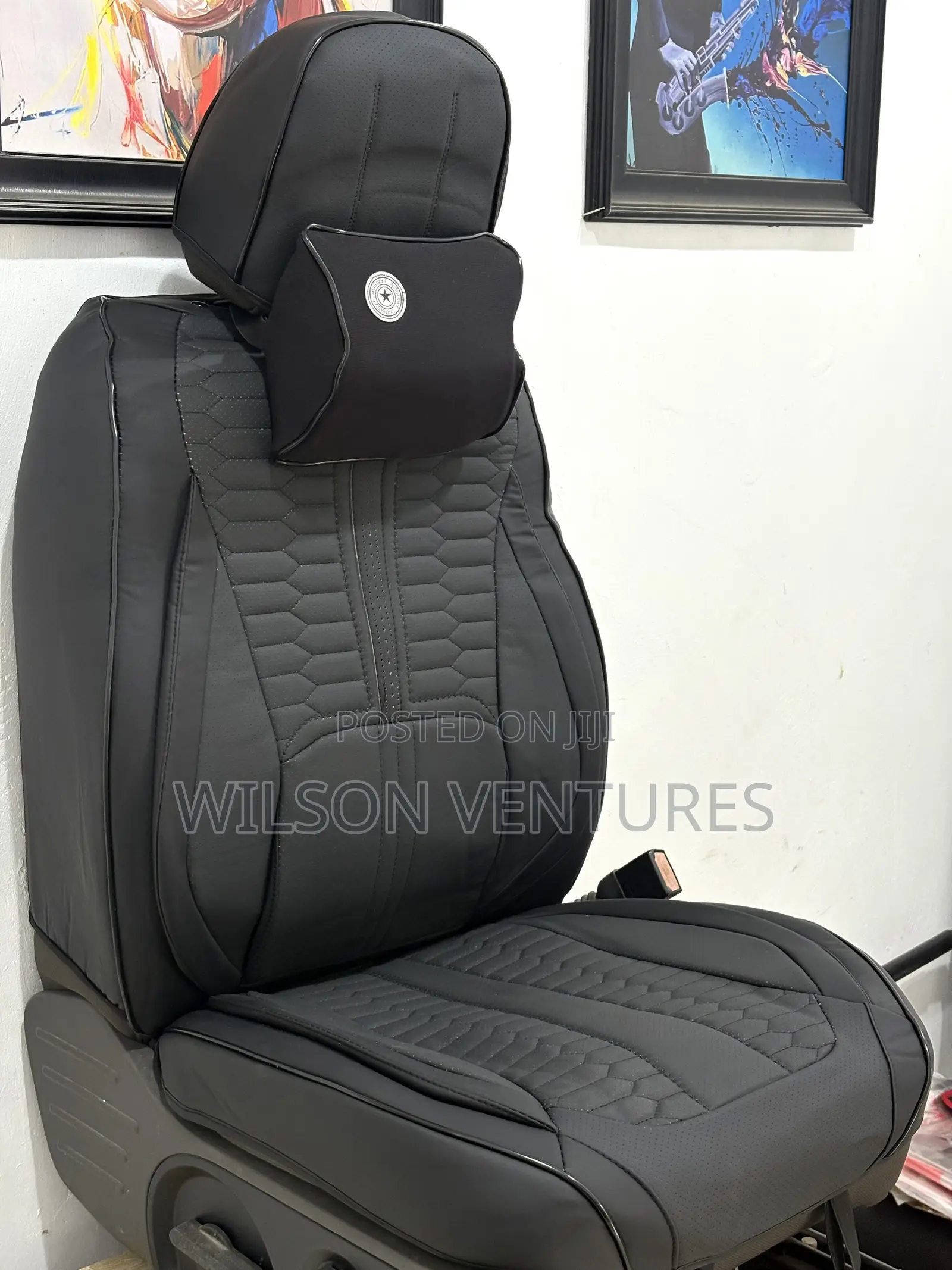 High Quality Plain Black Universal Car Seat Cover