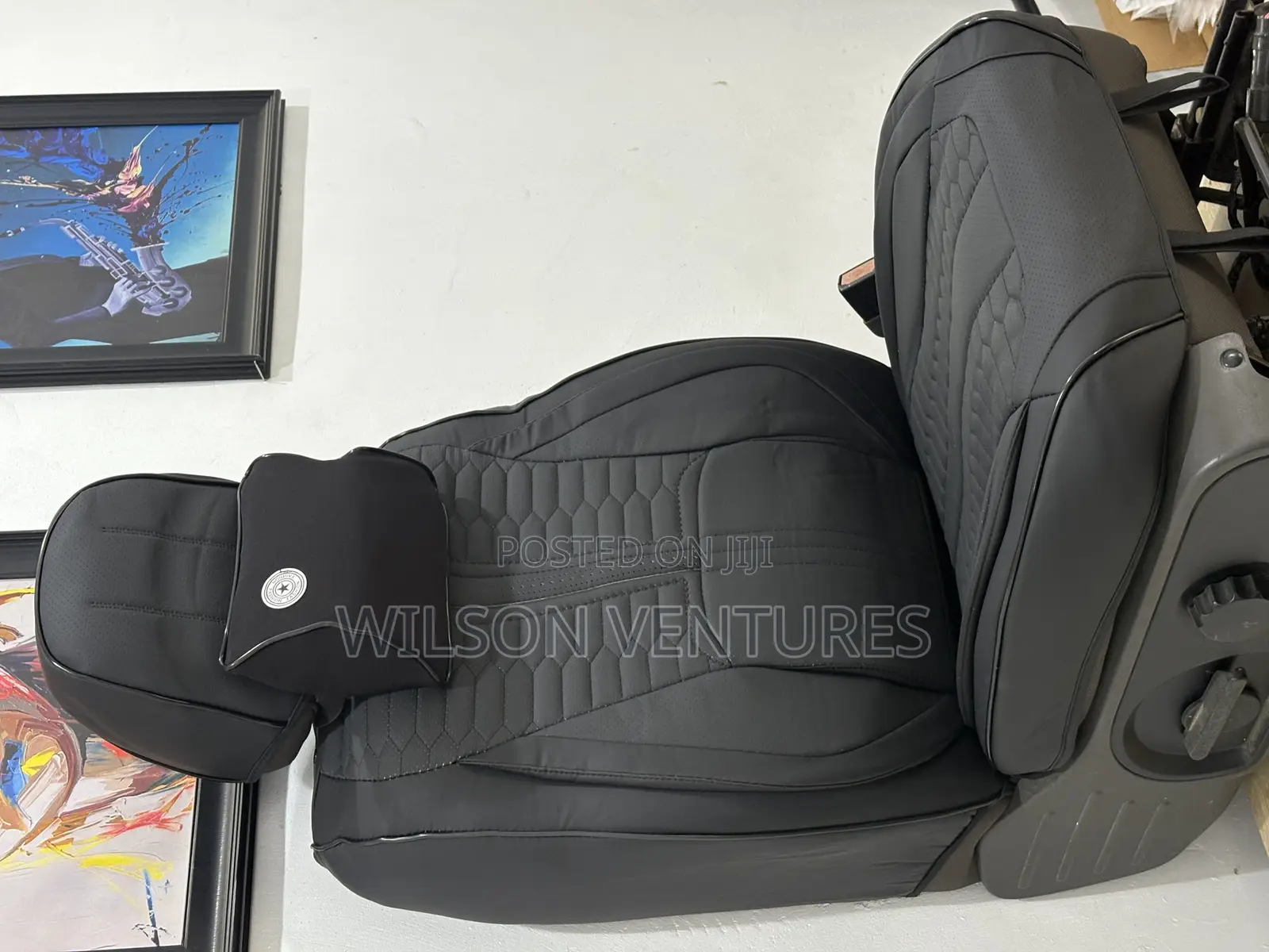 High Quality Plain Black Universal Car Seat Cover