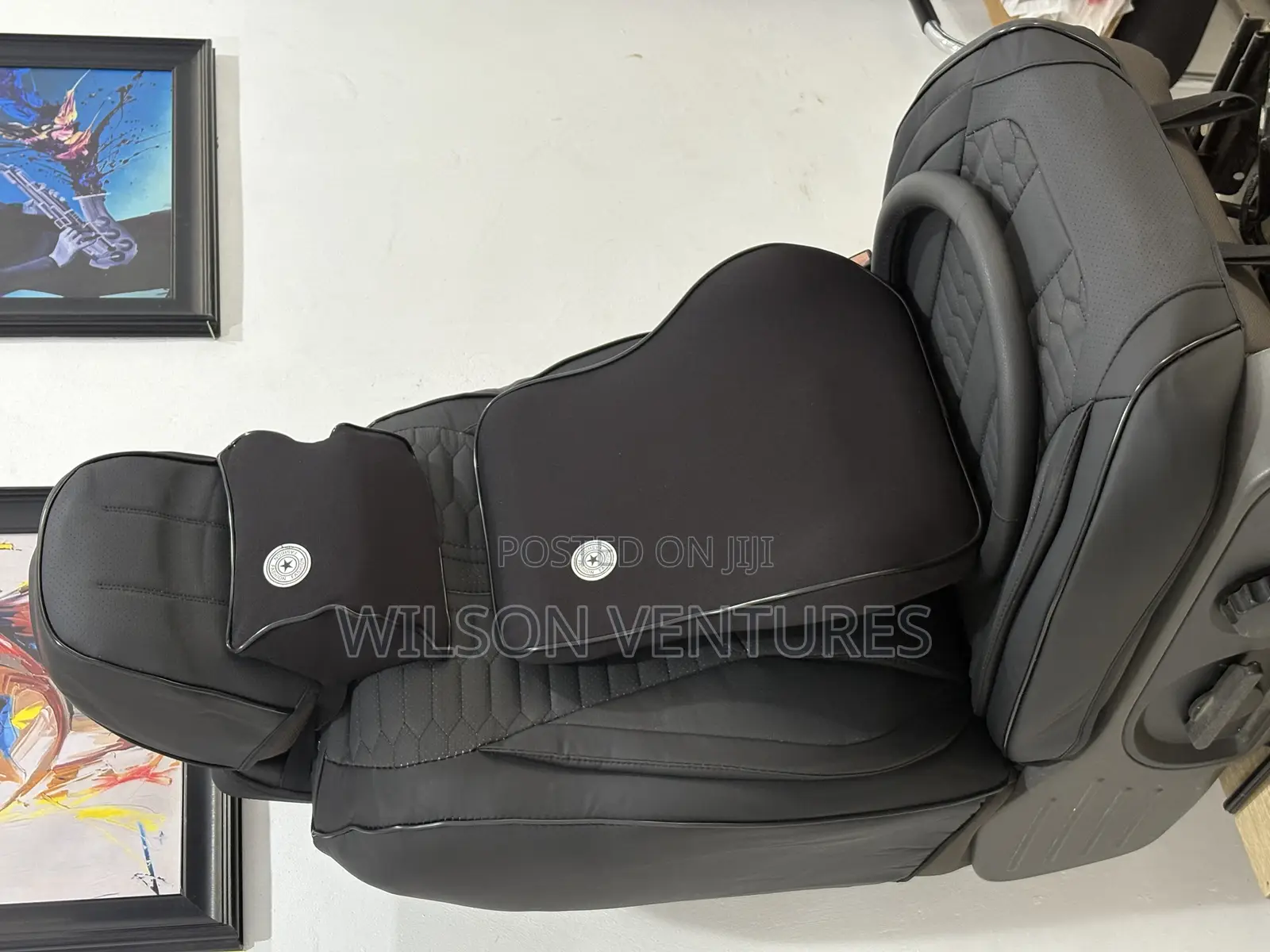 High Quality Plain Black Universal Car Seat Cover
