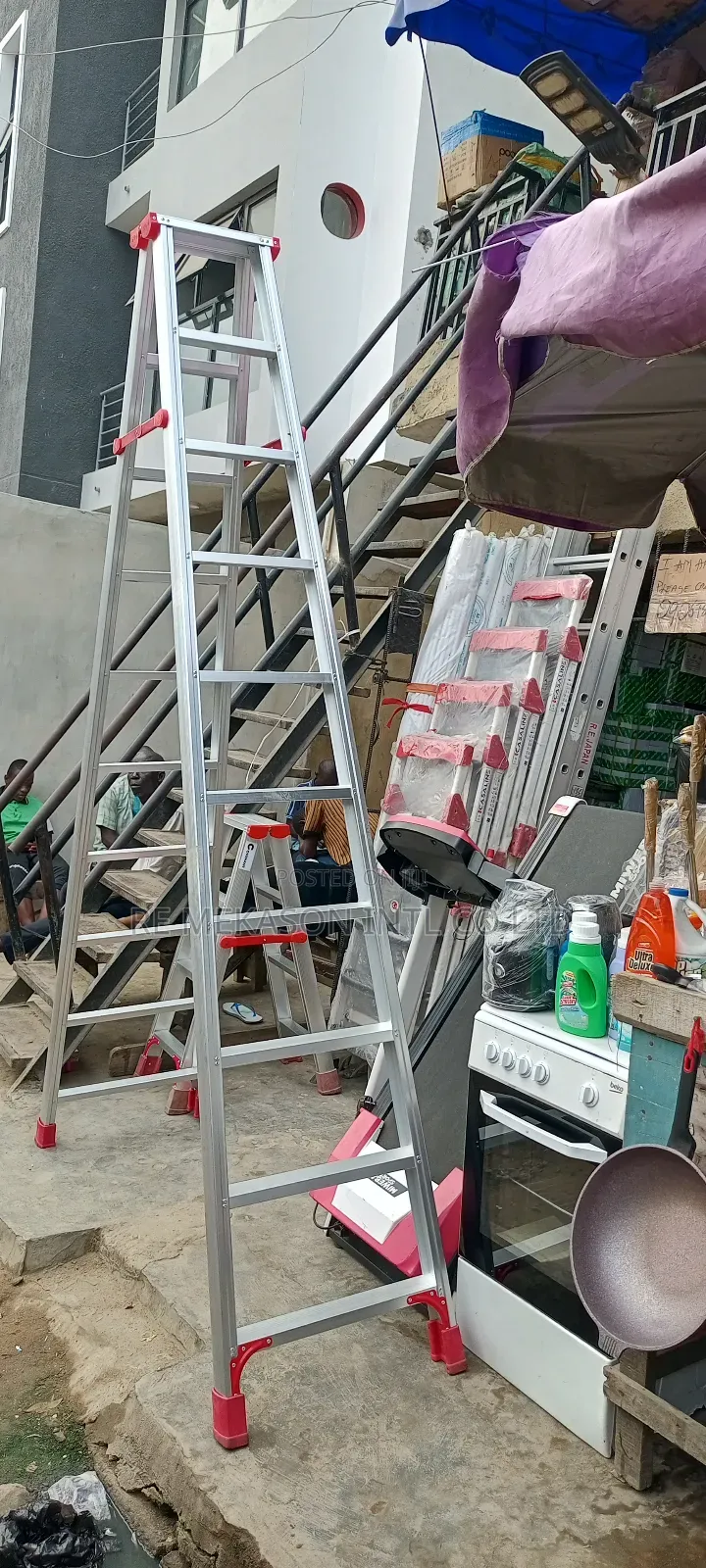 10steps (3metres) Double Sided Trestle (A) Aluminium Ladder