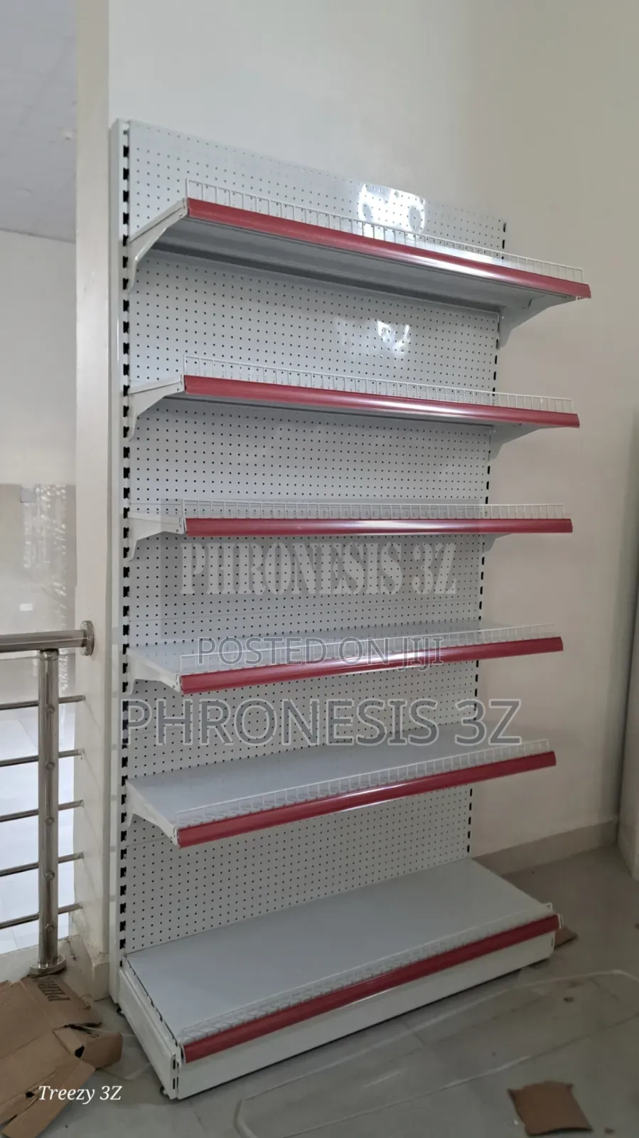 4ft Single Sided Supermarket Shelf (6 Steps)