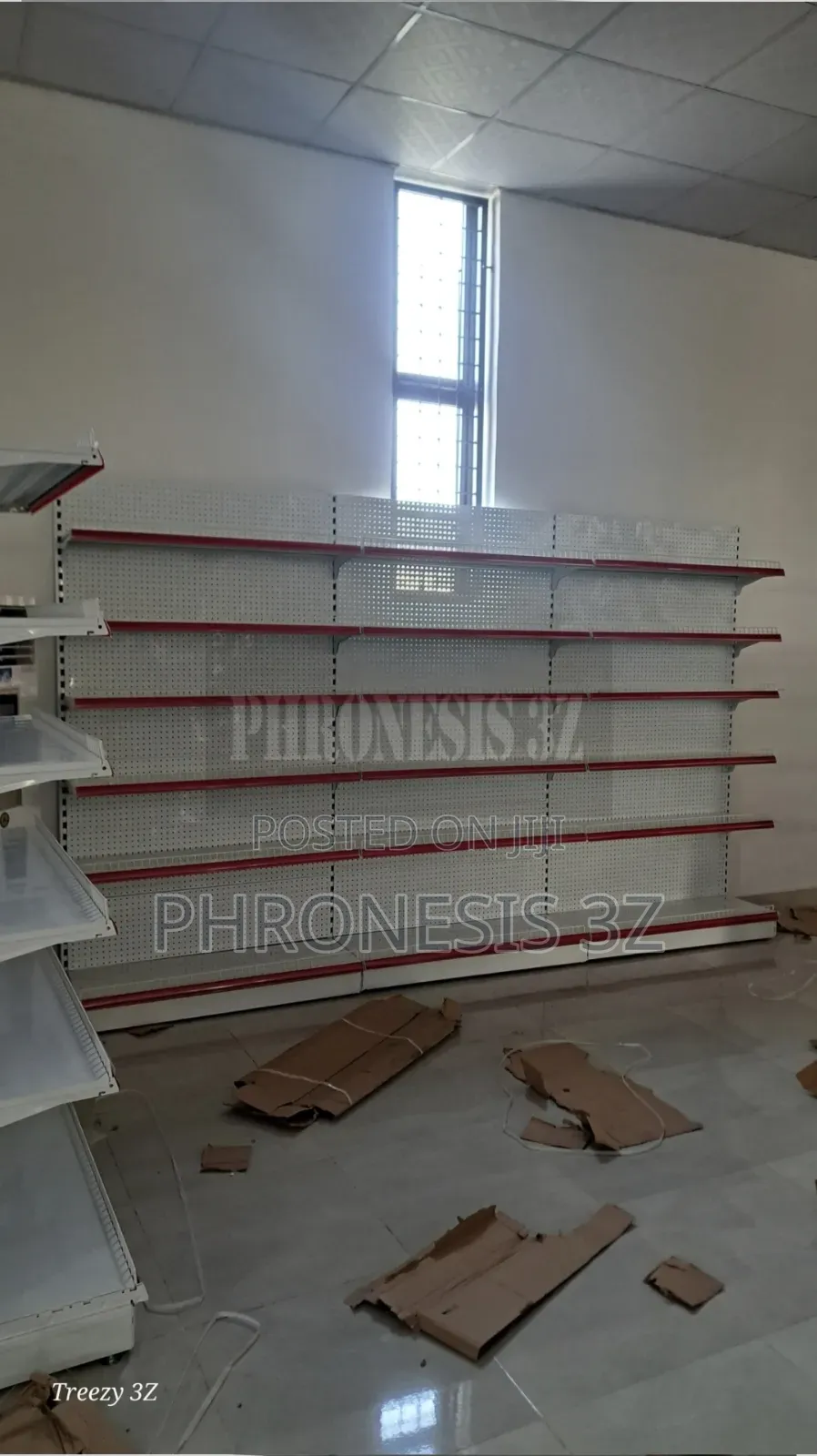 4ft Single Sided Supermarket Shelf (6 Steps)