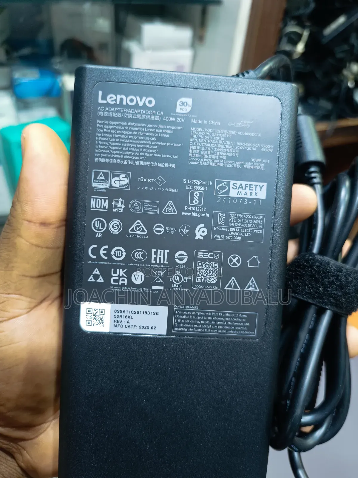 Lenovo Laptop Charger 400w 20.0v - 20.0a Follow Come