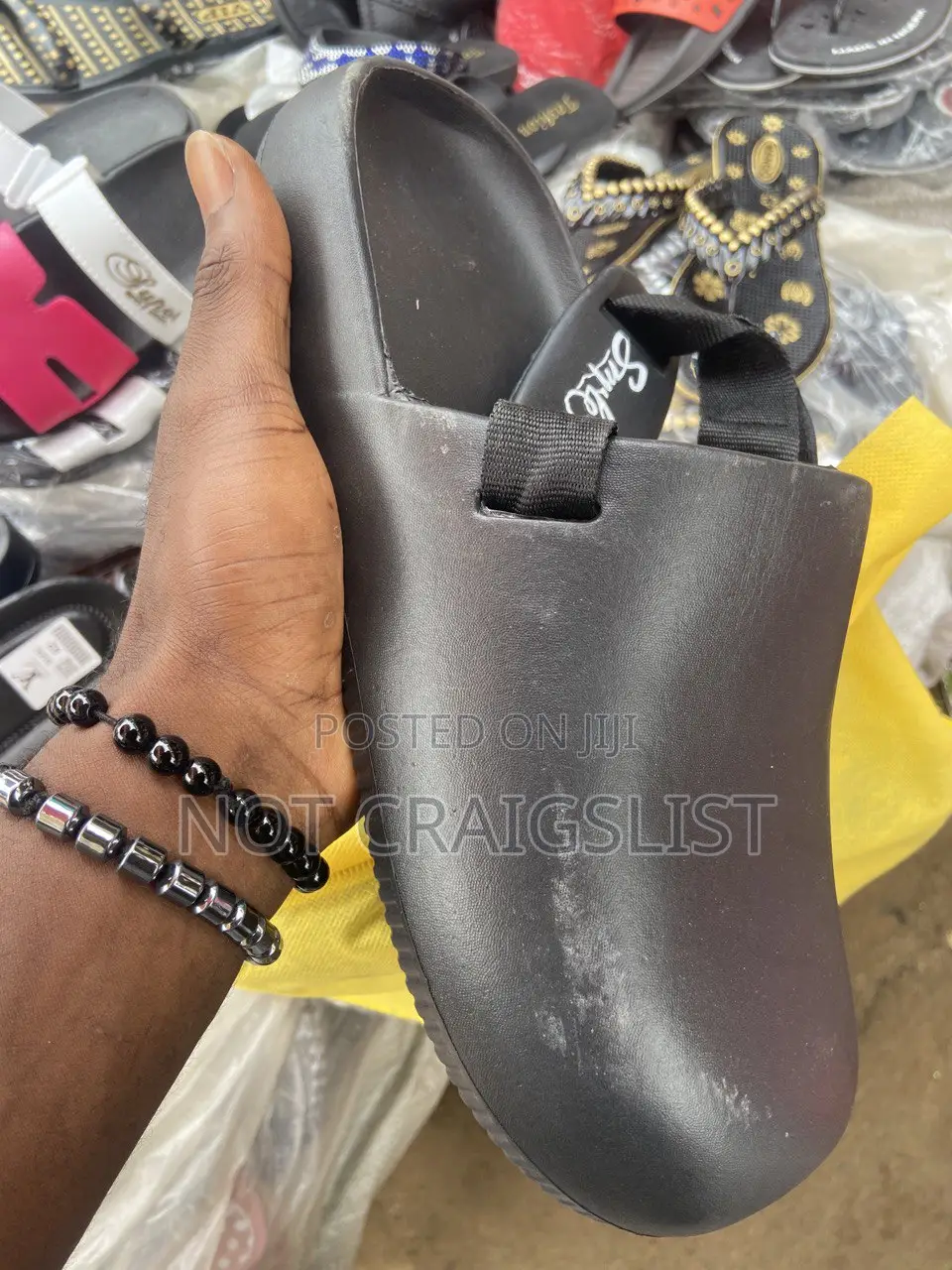Nike Calm Mule Crocs – Durable Rubber Mules Green Black Lagos
