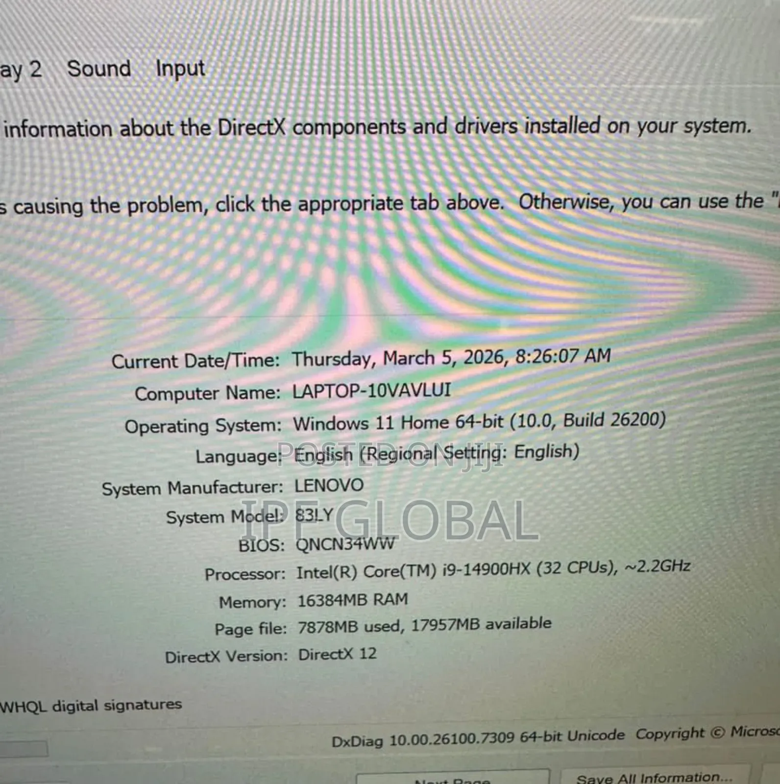 New Laptop Lenovo Legion 5 16GB Intel Core i9 SSD 1T