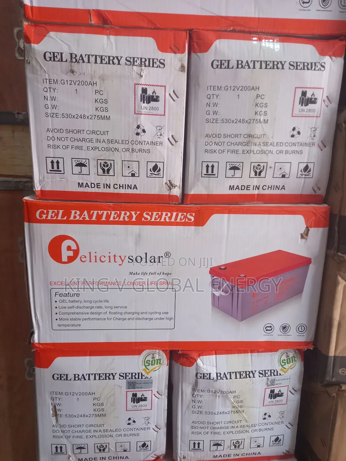Felicity Solar 200ah/12v Gel Battery Series