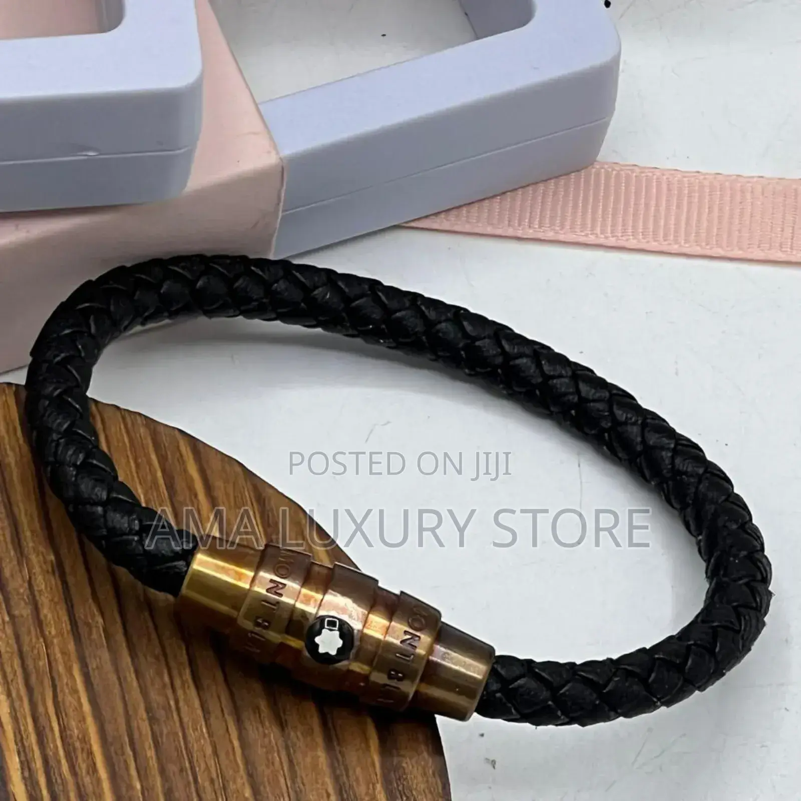 Mont Blanc Quality Leather Men's Wrist Bracelets