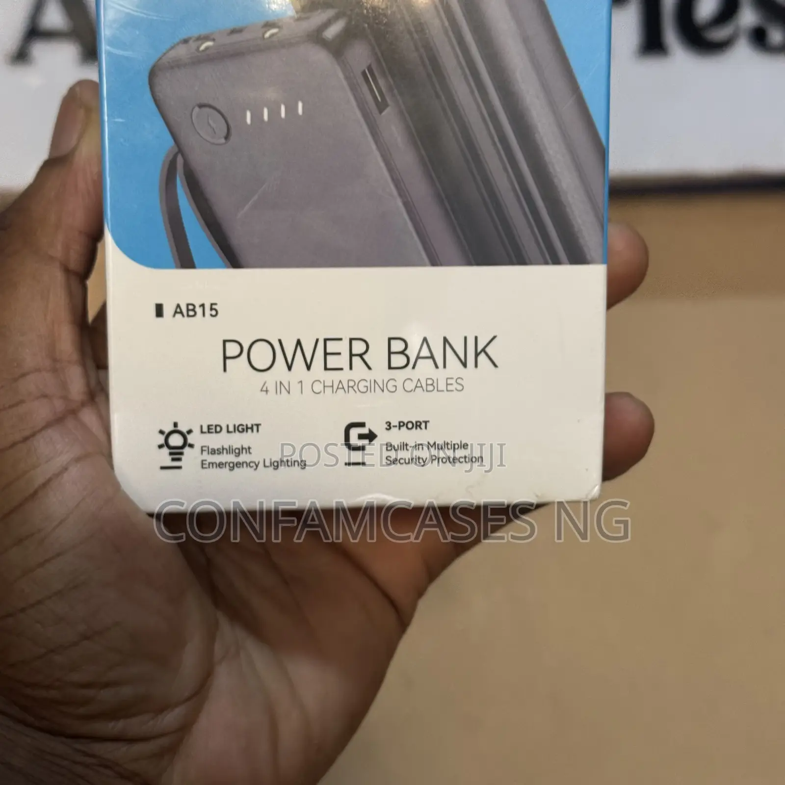Foomee 10000mah Power Bank With in Built Cables