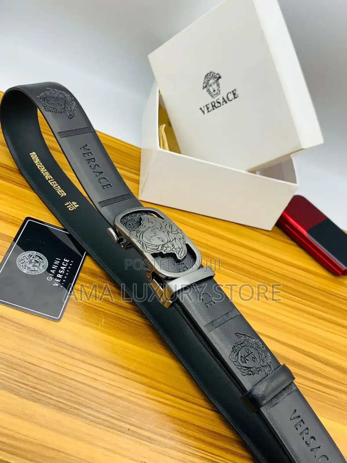 Versace Genuine Leather Men's Waist Belts