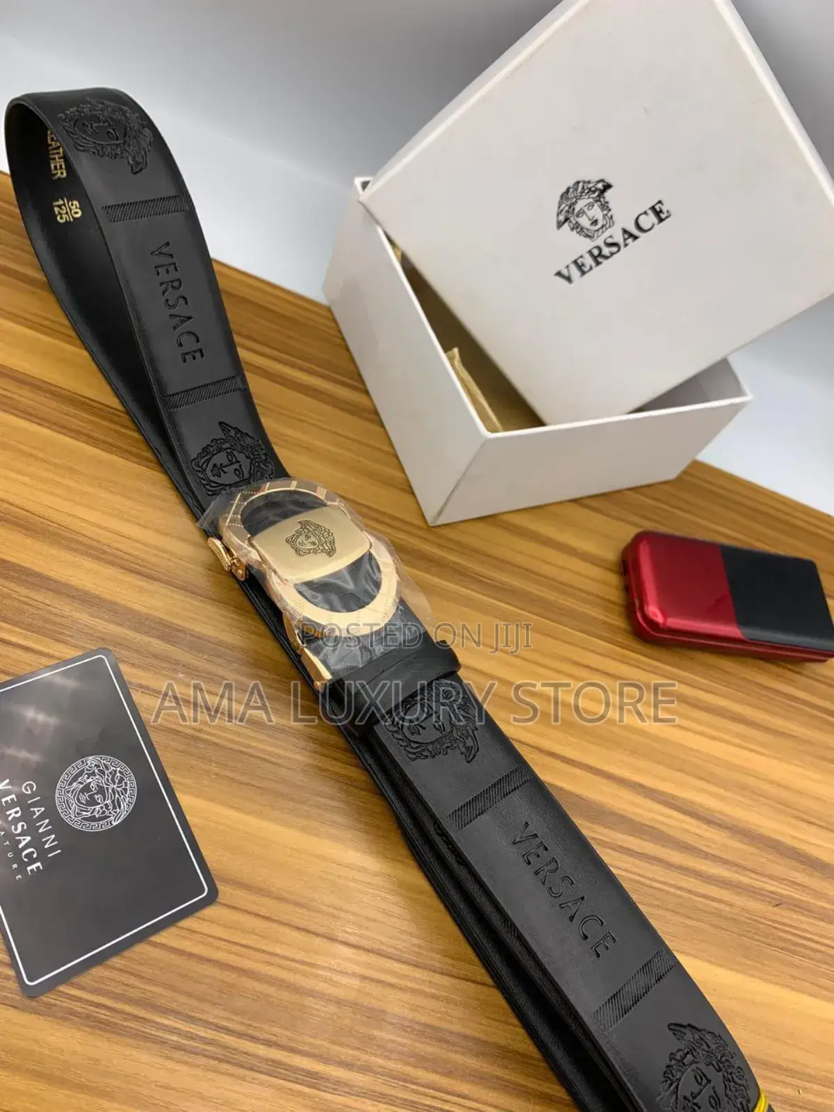 Versace Genuine Leather Men's Waist Belts