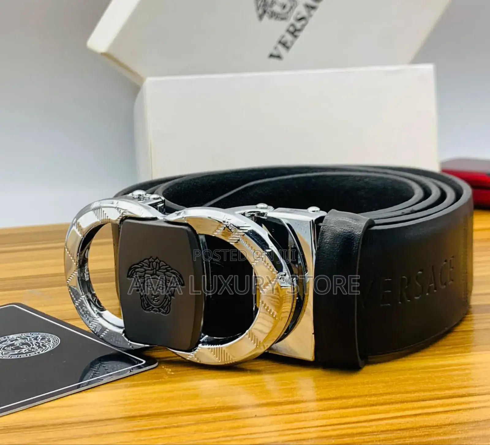 Versace Genuine Leather Men's Waist Belts