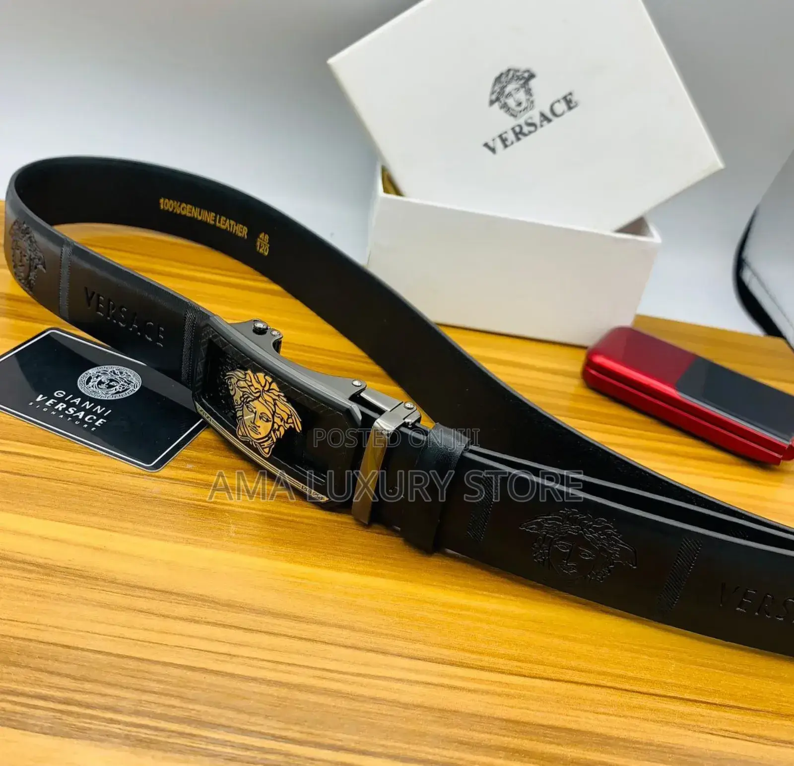 Versace Genuine Leather Men's Waist Belts