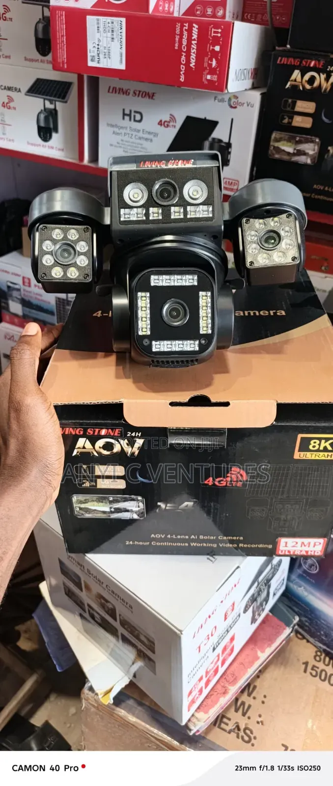 Aov 4 Lens Solar CCTV Camera