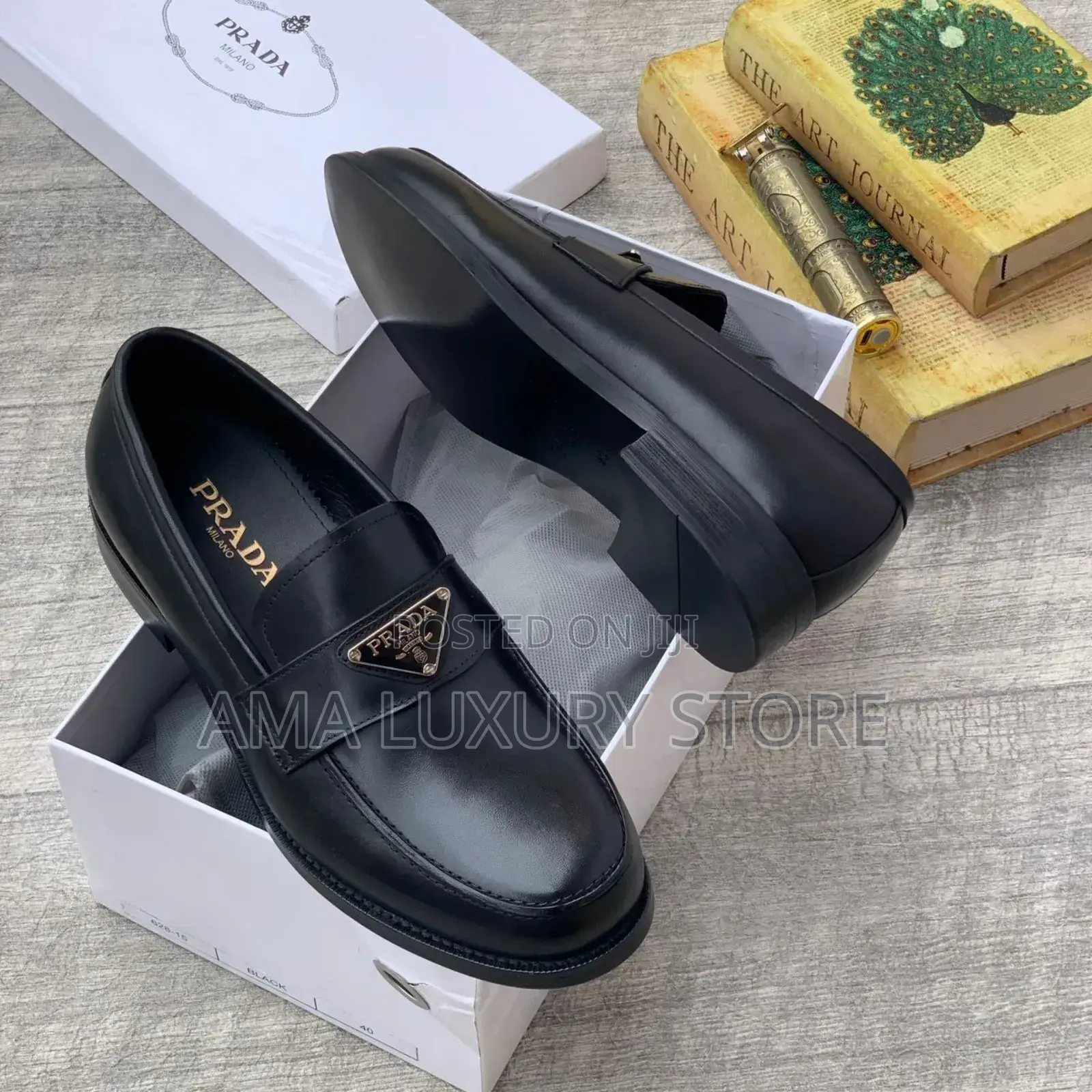 Prada Milano Leather Men's Designer Corporate Shoes