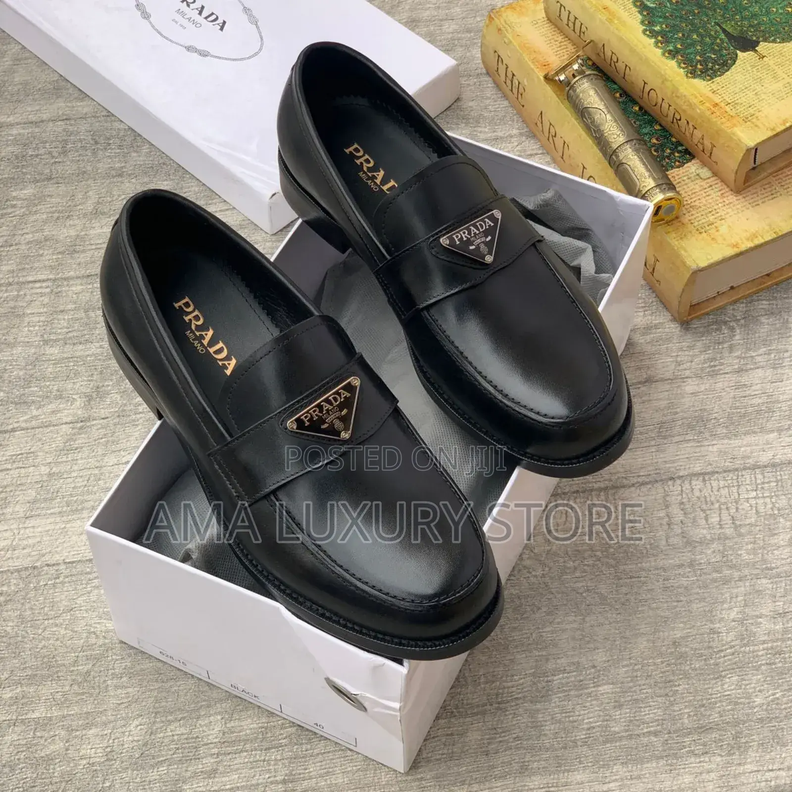 Prada Milano Leather Men's Designer Corporate Shoes