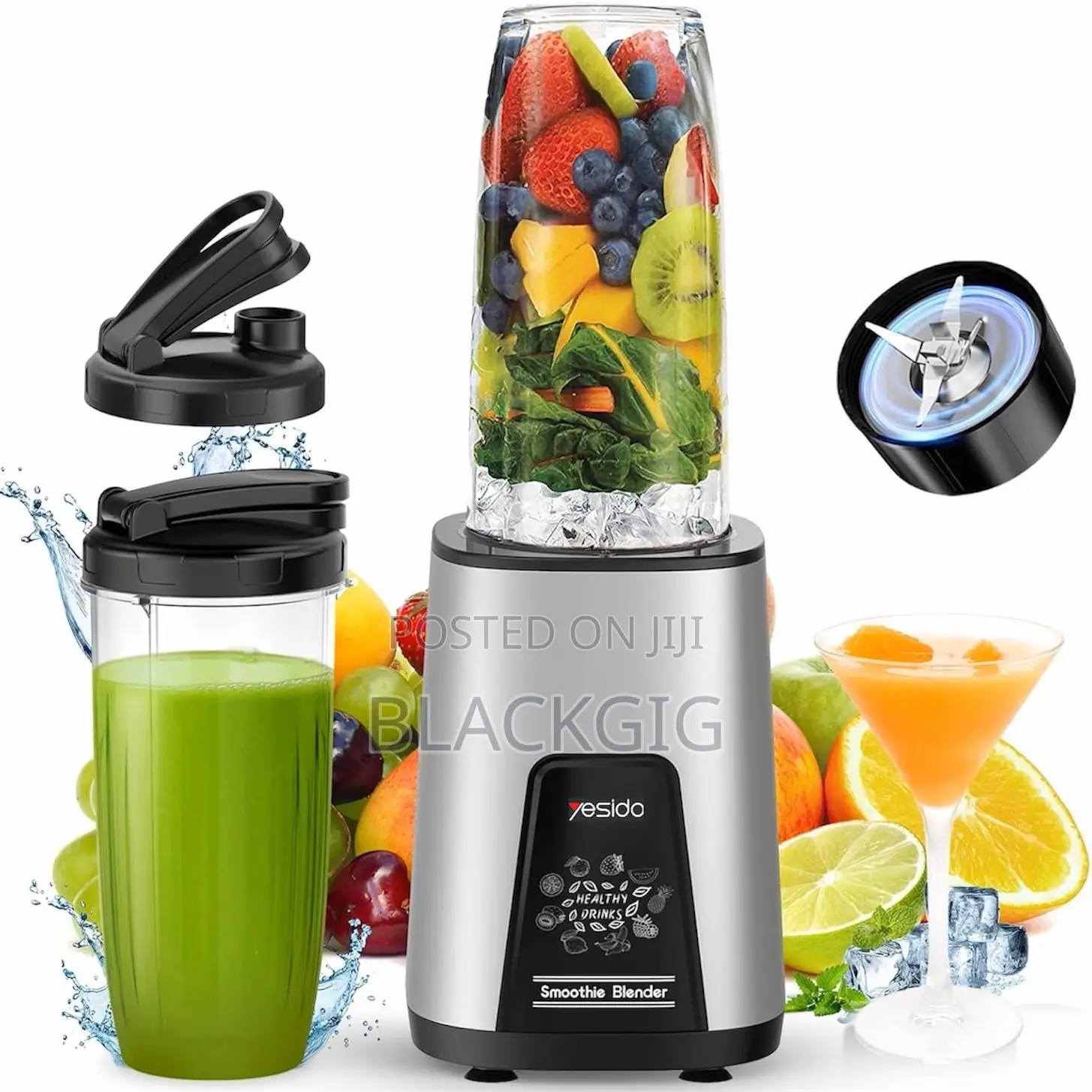 Electric Blender Smoothie Blender 2 In1 Dry Food Processor