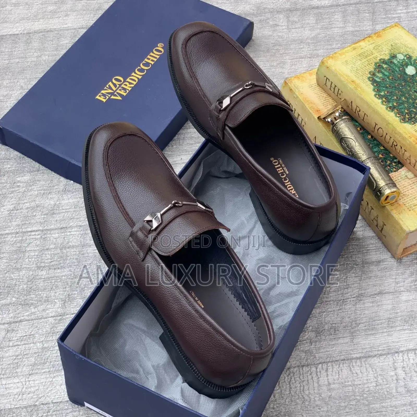 Enzo Verdicchio Genuine Leather Luxury Men's Corporate Shoes