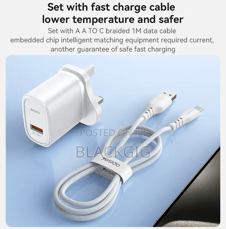 Super Fast Charger Typec Android Samsung Charger, iPhone + Usb Typec C