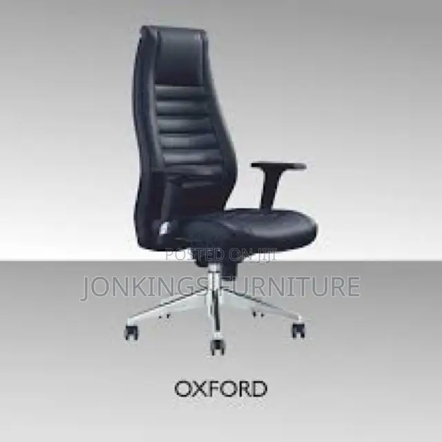 High Back Black Leather Office Chair